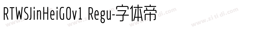 RTWSJinHeiG0v1 Regu字体转换